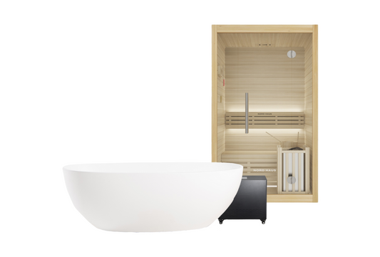 Byron Plunge (Matte White) + 2 Person Traditional Sauna