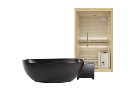 Byron Plunge (Matte Black) + 2 Person Traditional Sauna