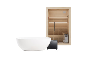 Nordhaus Ice Bath - Matte White - Oval + 2-3 Person Traditional Sauna