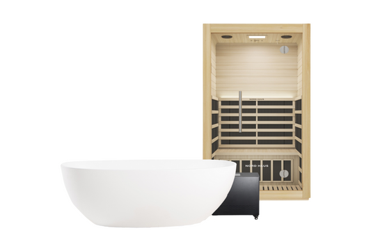 Byron Plunge (Matte White) + 2 Person Infrared Sauna