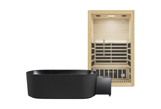 Noosa Plunge (Matte Black) + 2 Person Infrared Sauna