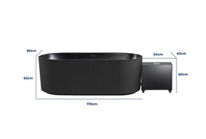 Nordhaus Ice Bath - Matte Black - Fluted