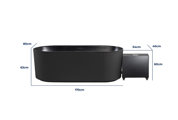 Nordhaus Ice Bath - Matte Black - Fluted