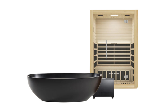 Byron Plunge (Matte Black) + 2 Person Infrared Sauna