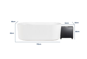 Nordhaus Ice Bath - Matte White - Fluted