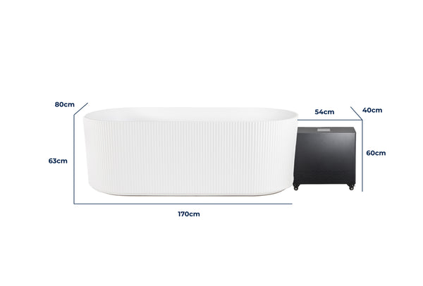 Nordhaus Ice Bath - Matte White - Fluted
