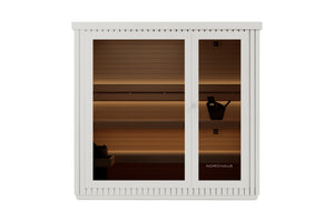 4-5 Person Black Outdoor Traditional Sauna, Harvia WiFi Included