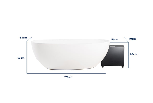 Nordhaus Ice Bath - Matte White - Oval