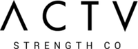 Logo of ACTV Strength Co with stylized design elements.