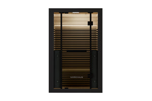 Oval Ice Bath - Matte Black + Full Spectrum Infrared Sauna (2 person)
