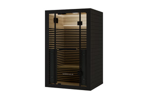 Oval Ice Bath - Matte Black + Full Spectrum Infrared Sauna (2 person)