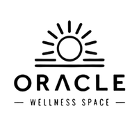 Logo of Oracle Wellness Space with a sun design above the text on a white background Nordhaus partner brand