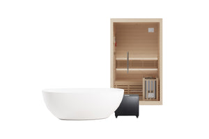 Nordhaus Ice Bath - Matte White - Oval + 2 Person Traditional Sauna