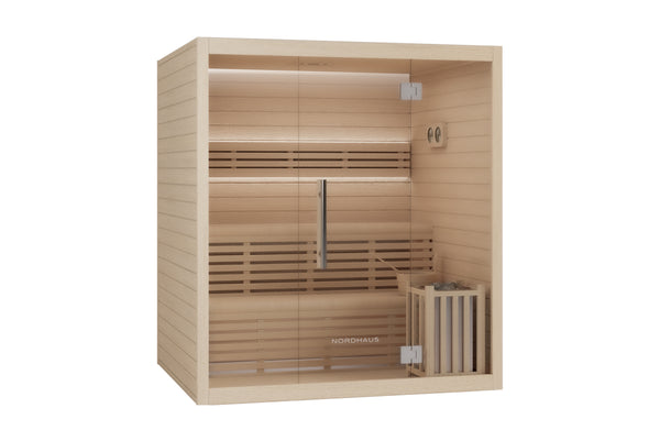Nordhaus Ice Bath - Matte Black - Fluted + 4-6 Person Traditional Sauna
