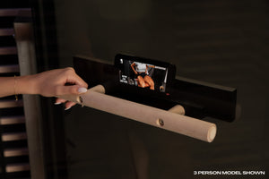 Nordhaus infrared sauna phone holder for easy device access